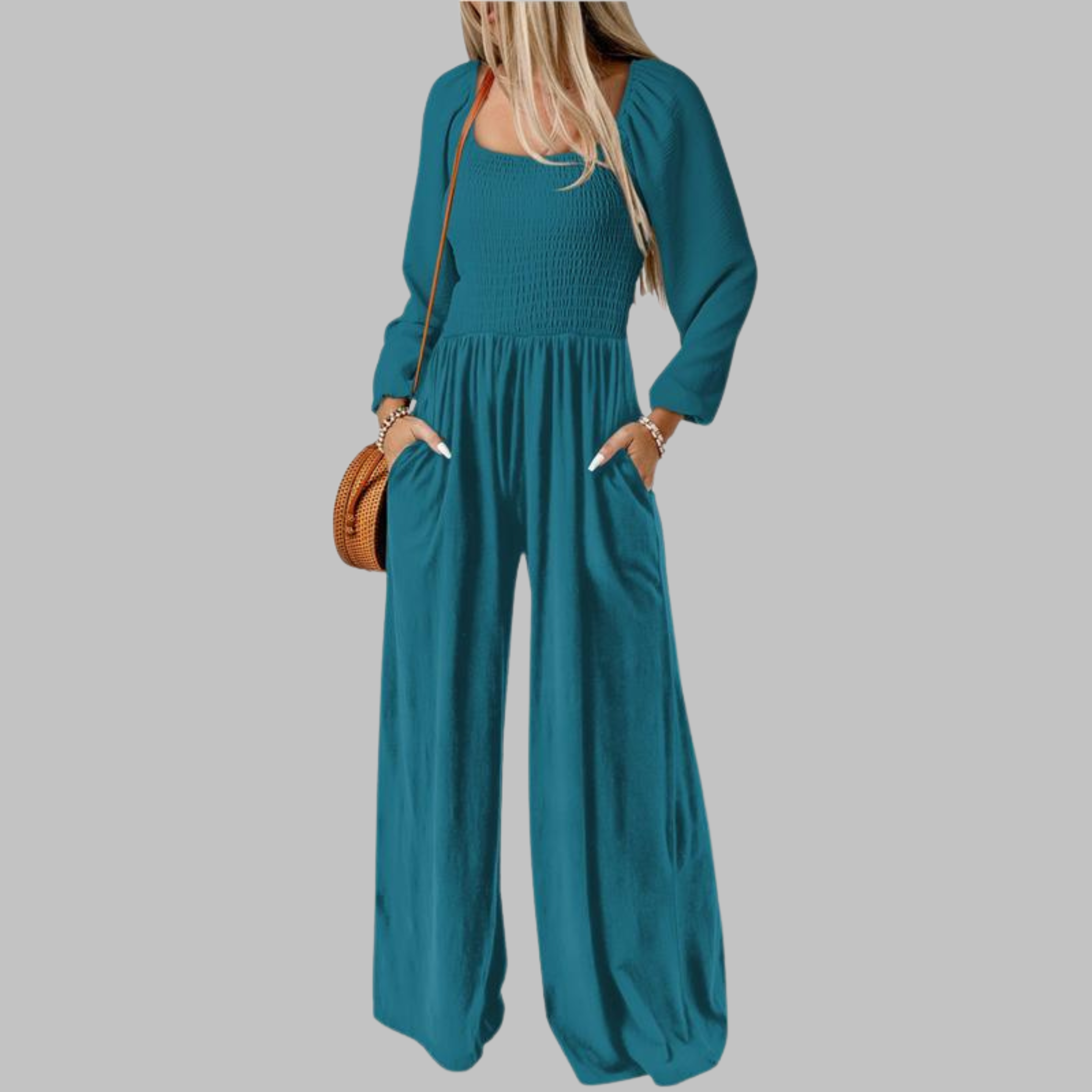 KISHA™ - Chic Loose Overall Wide Leg Jumpsuit