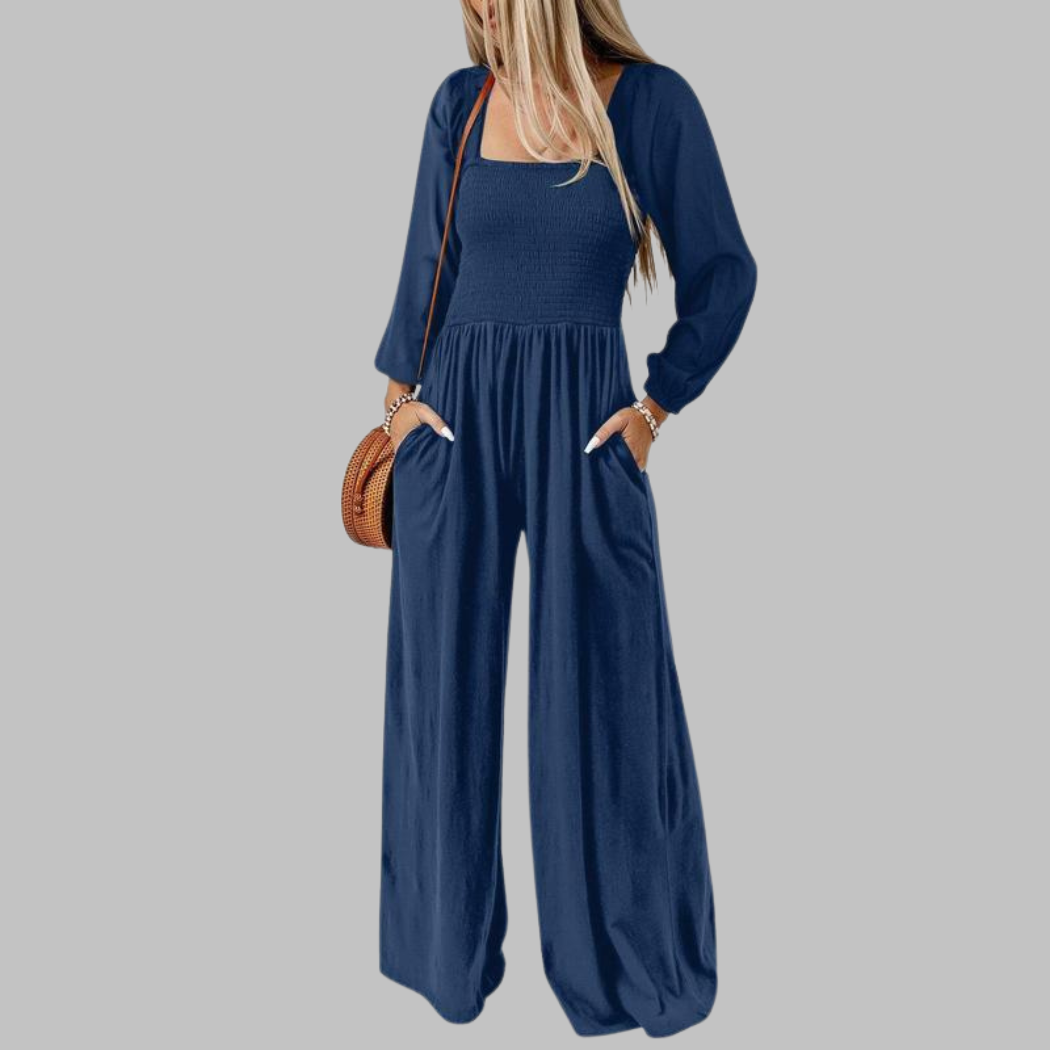 KISHA™ - Chic Loose Overall Wide Leg Jumpsuit