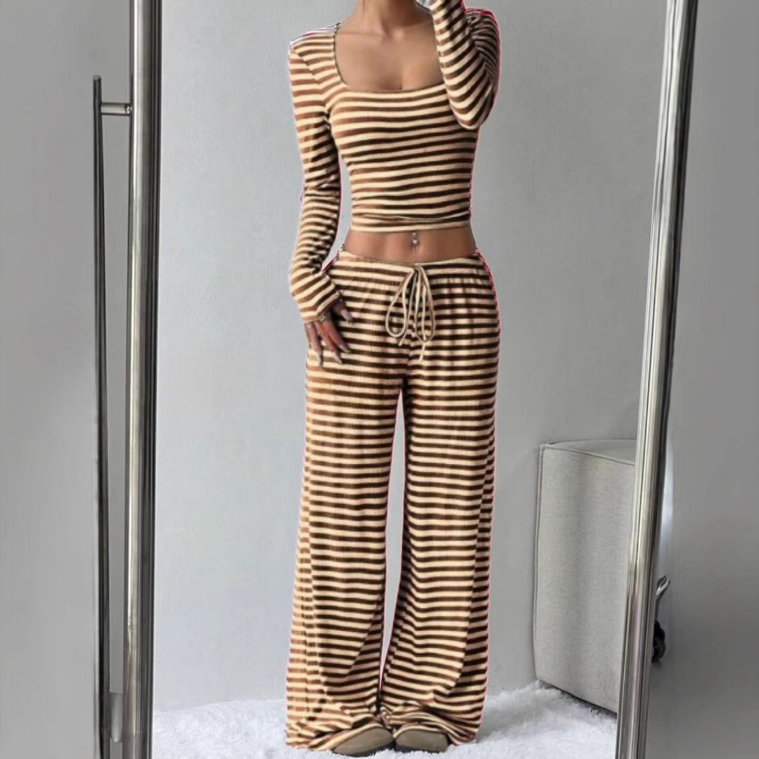 PAMAYPAY™ - Relaxed Fit Crop Top and Pant Lounge Co-ord