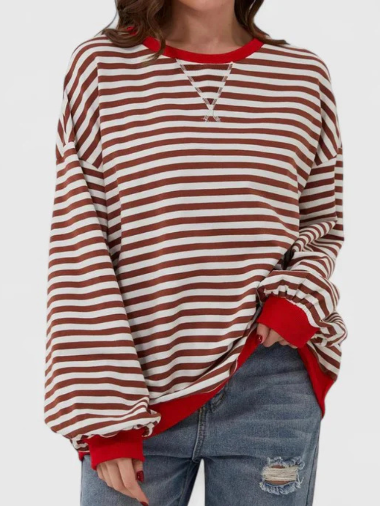 ISSAH COZY STRIPE SWEATER