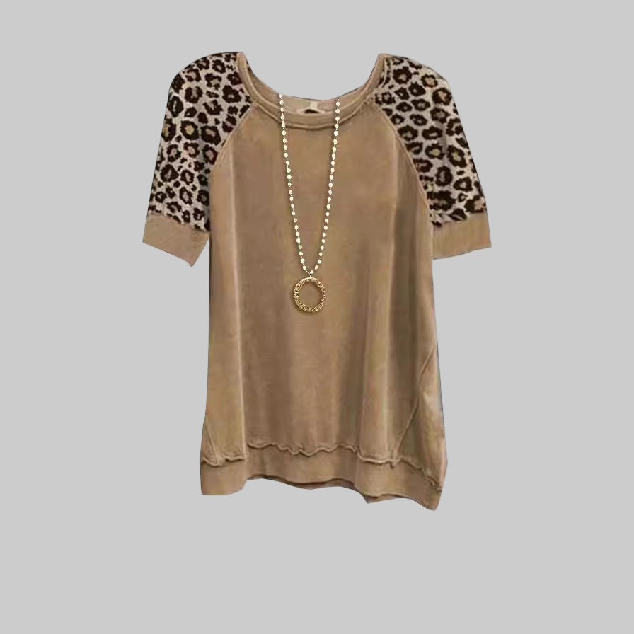 UNAN™ - Vintage Leopard Print Top
