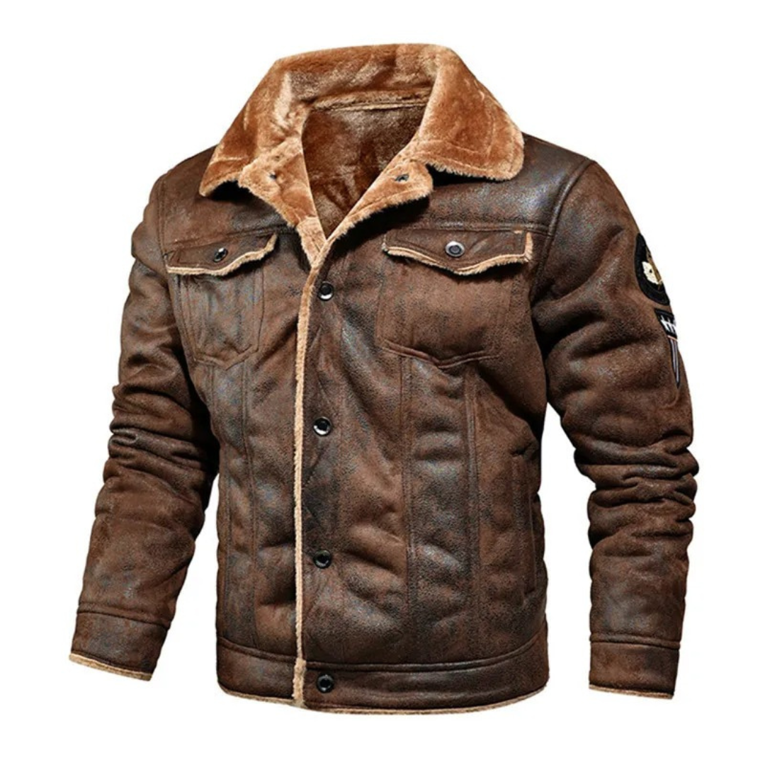 Noxar™ | Warm and Versatile Leather Jacket