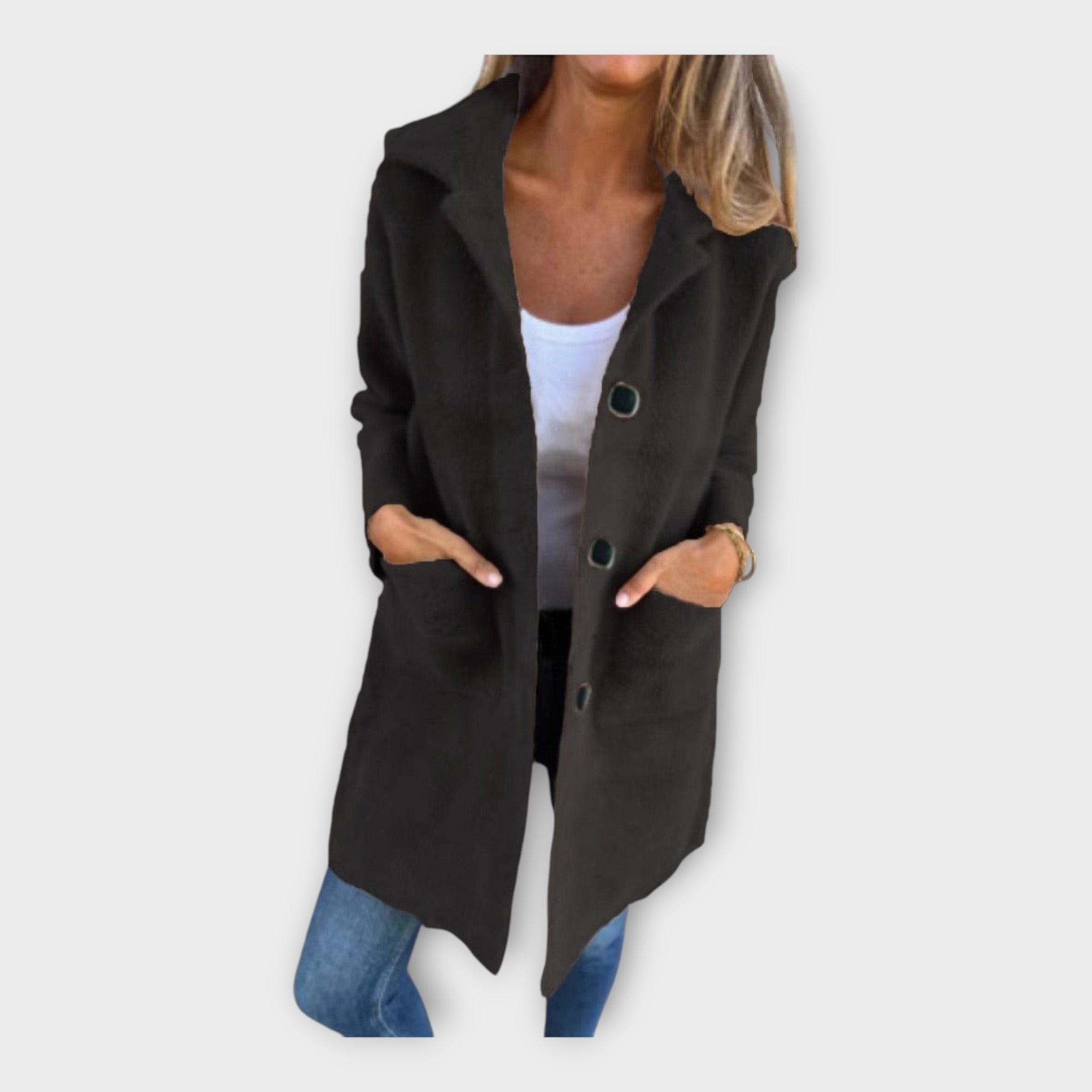 Wool Coat with Elegant Closure