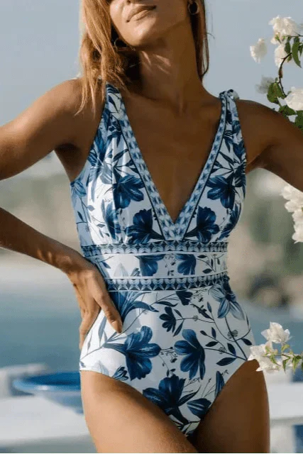 Ahria | Floral One-Piece Swimsuit Set