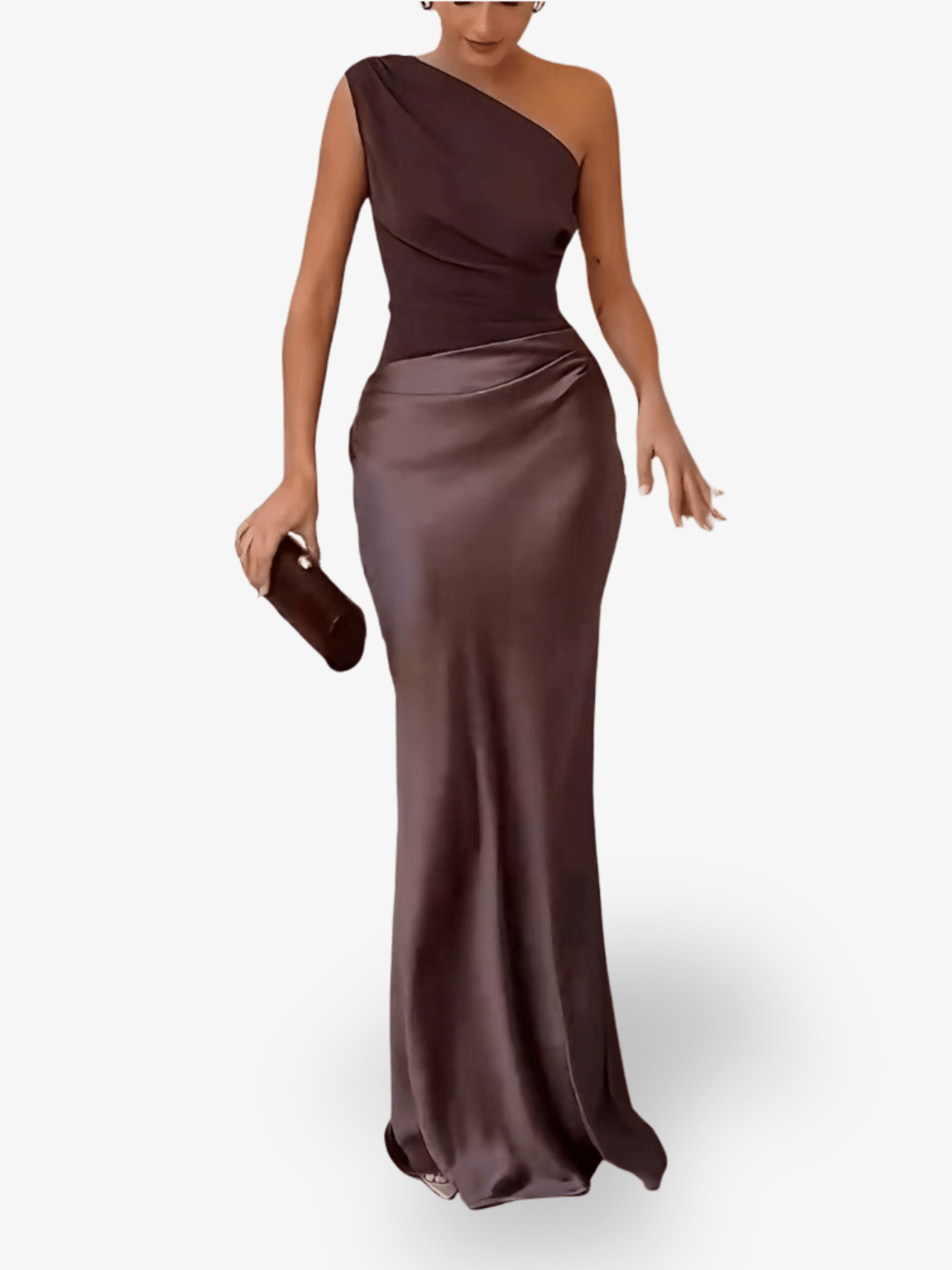 Alina | One-Shoulder Pleated Maxi Dress