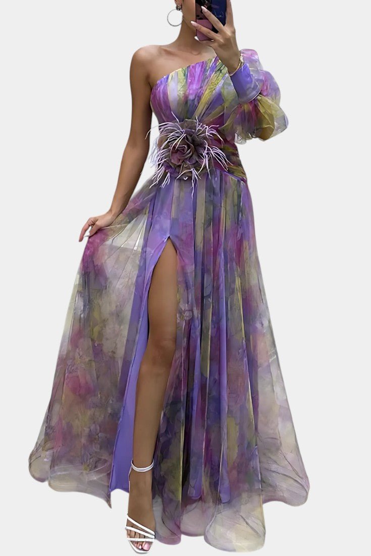 Amelie | One-Shoulder Asymmetric Maxi Dress