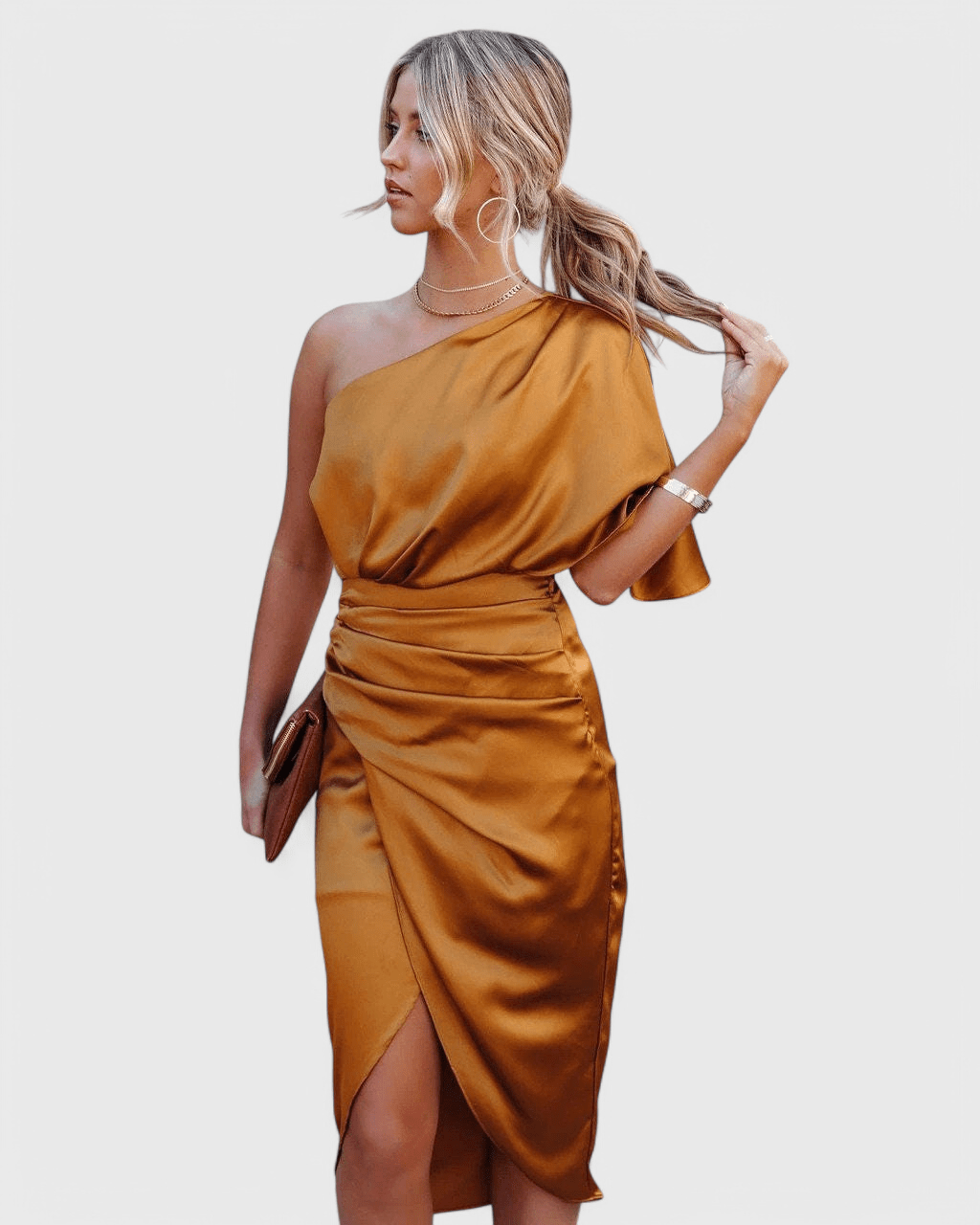 Anais | Elegant Silky Satin Dress