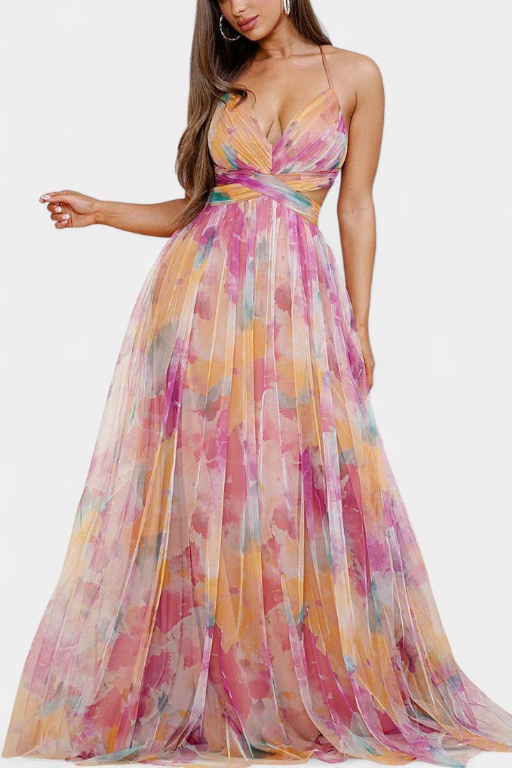 Athena | Watercolour Maxi Dress