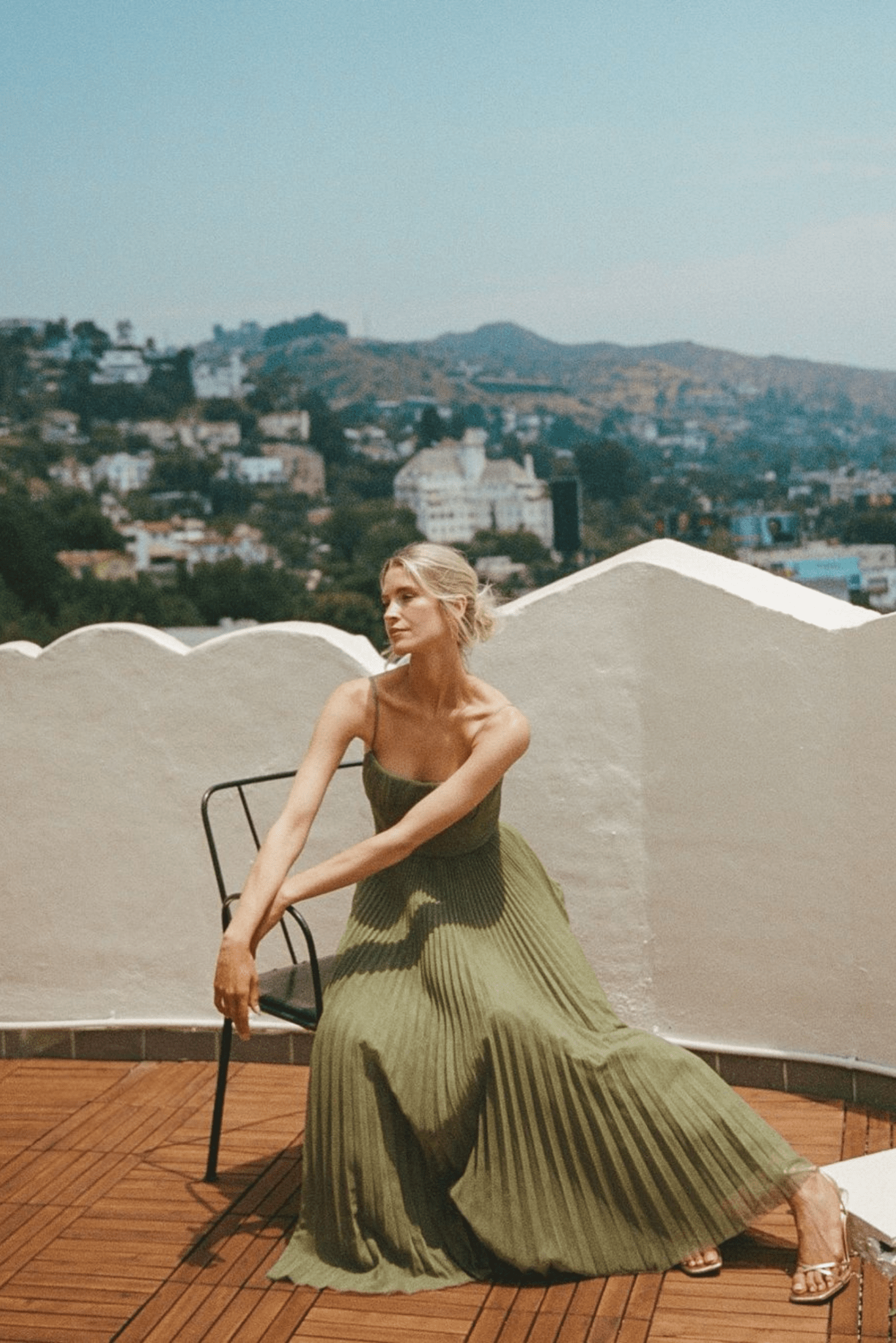 Elodie | Pleated Tulle Corset Midi Dress