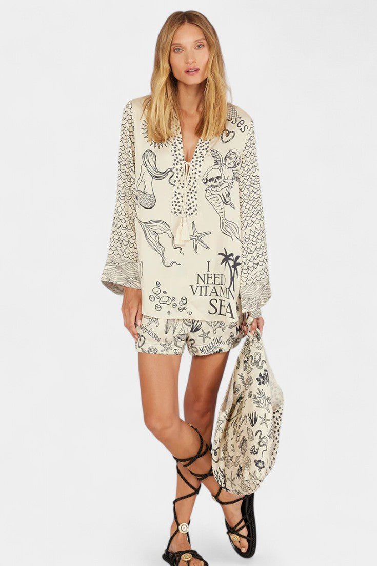 Jayla | Printed Shirt and Shorts Set