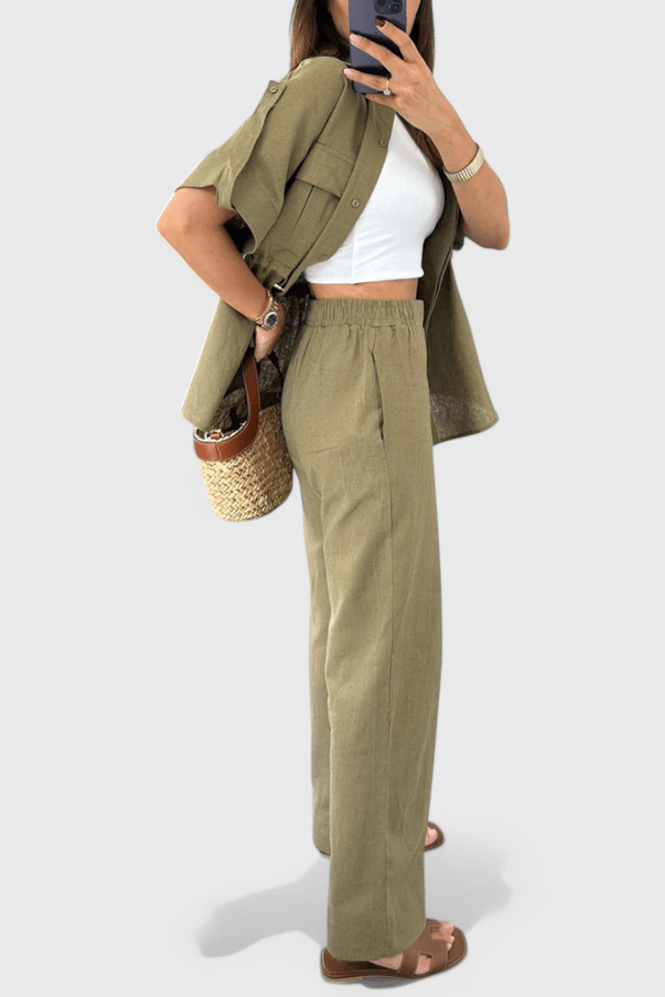 Lani | Relaxed Two-Piece Shirt and Trousers Set