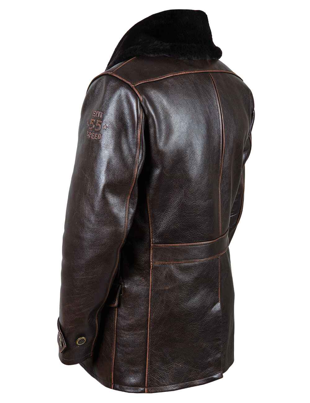 Aron™ | Vintage Leather Winter Peacoat