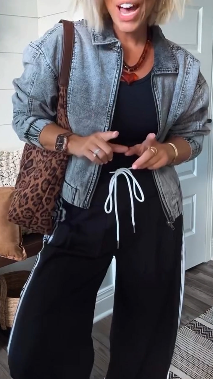 Valentina | Timeless Denim Zip Jacket