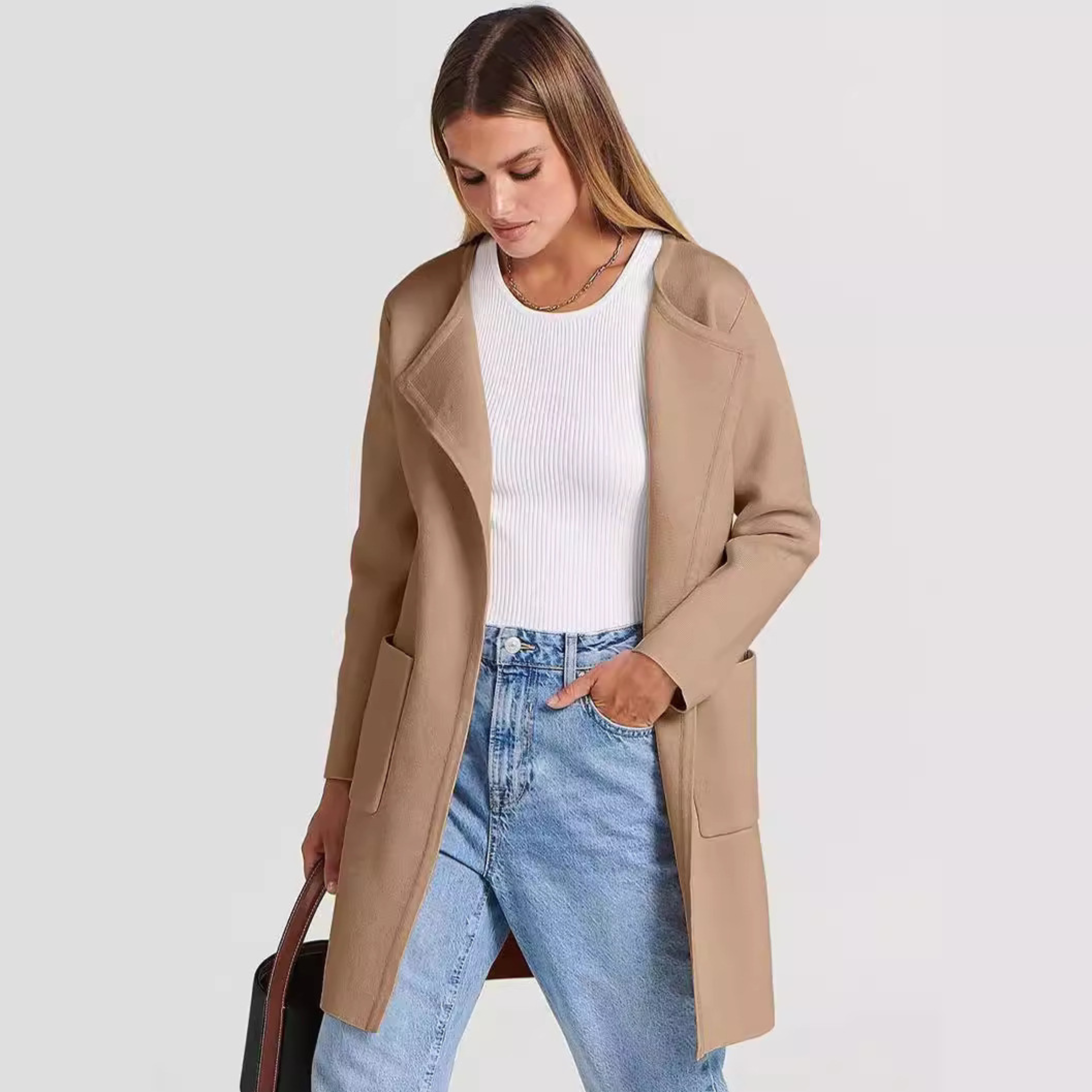 VALENCIA™ - Casual Open Front Long Sleeve Jacket