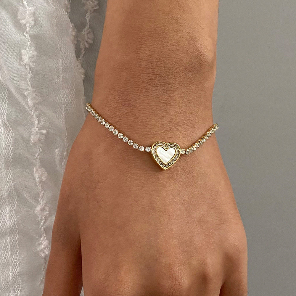 Cameron Diamond Heart Bracelet