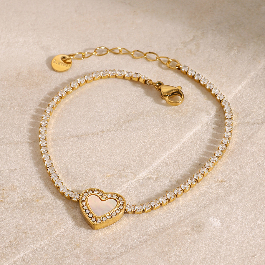 Cameron Diamond Heart Bracelet