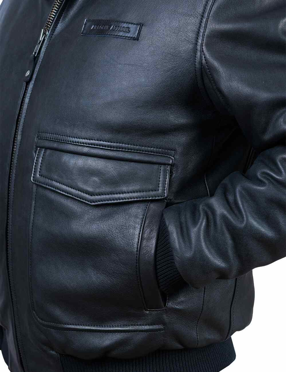 Aron™ | Leather Jacket with Removable Lining