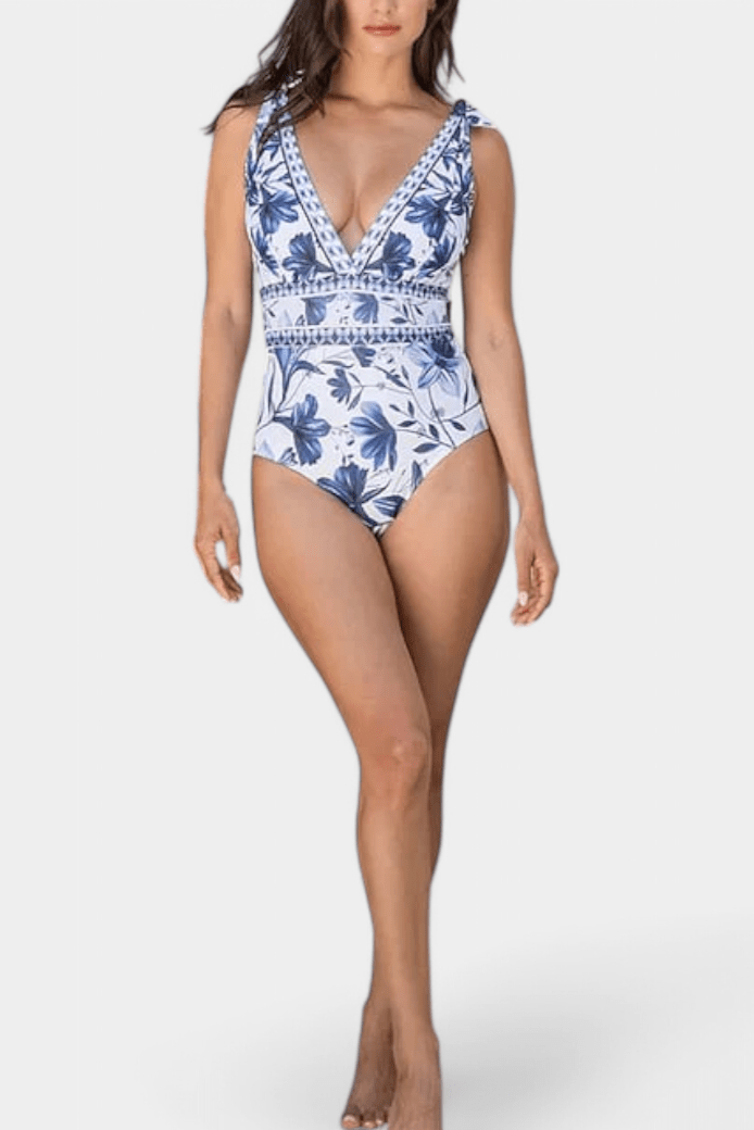 Ahria | Floral One-Piece Swimsuit Set