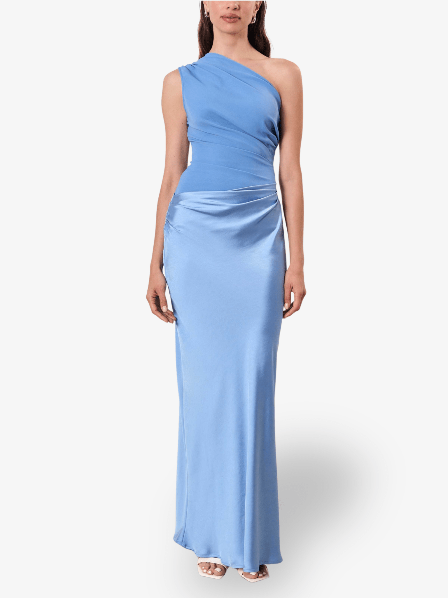 Alina | One-Shoulder Pleated Maxi Dress