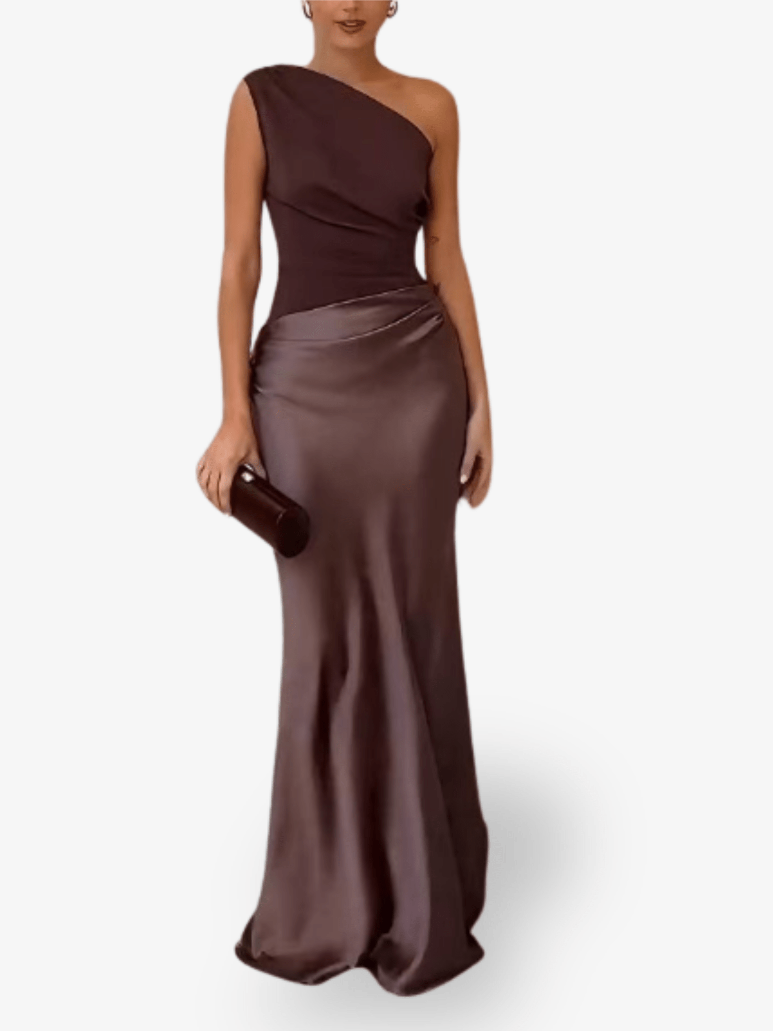 Alina | One-Shoulder Pleated Maxi Dress