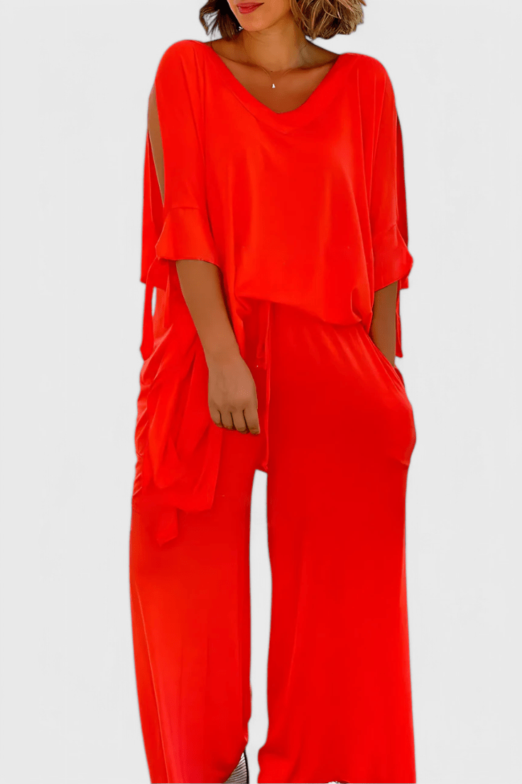 Cecilia | Two-Piece Set with Off-Shoulder Detail