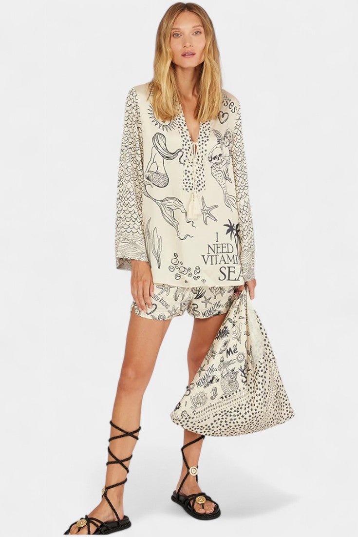 Jayla | Printed Shirt and Shorts Set