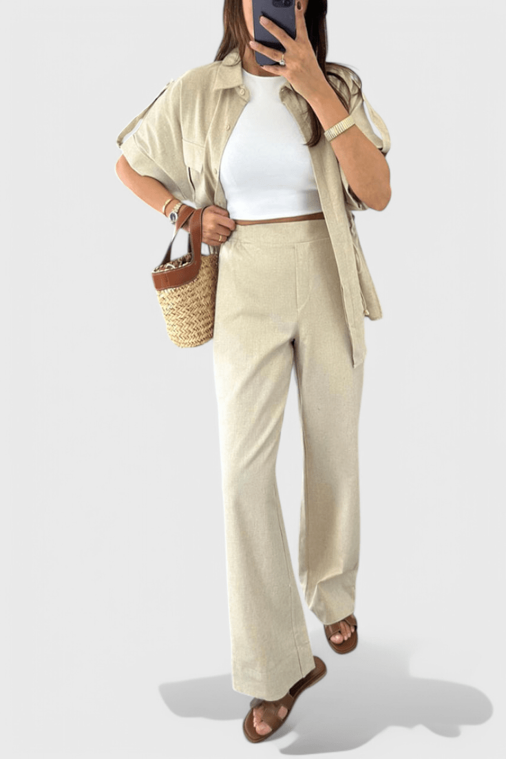 Lani | Relaxed Two-Piece Shirt and Trousers Set