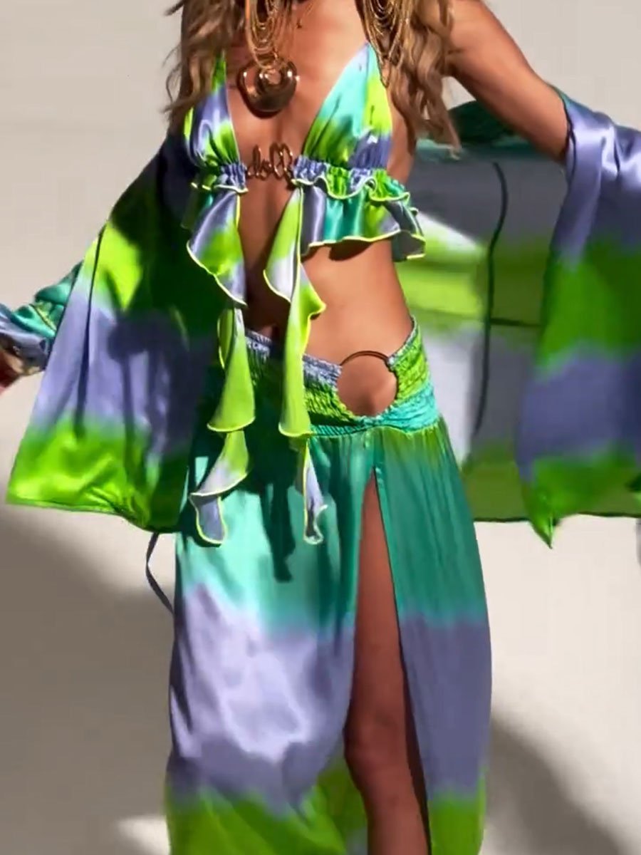 Luna | Tie-Dye Ruffle Skirt Set