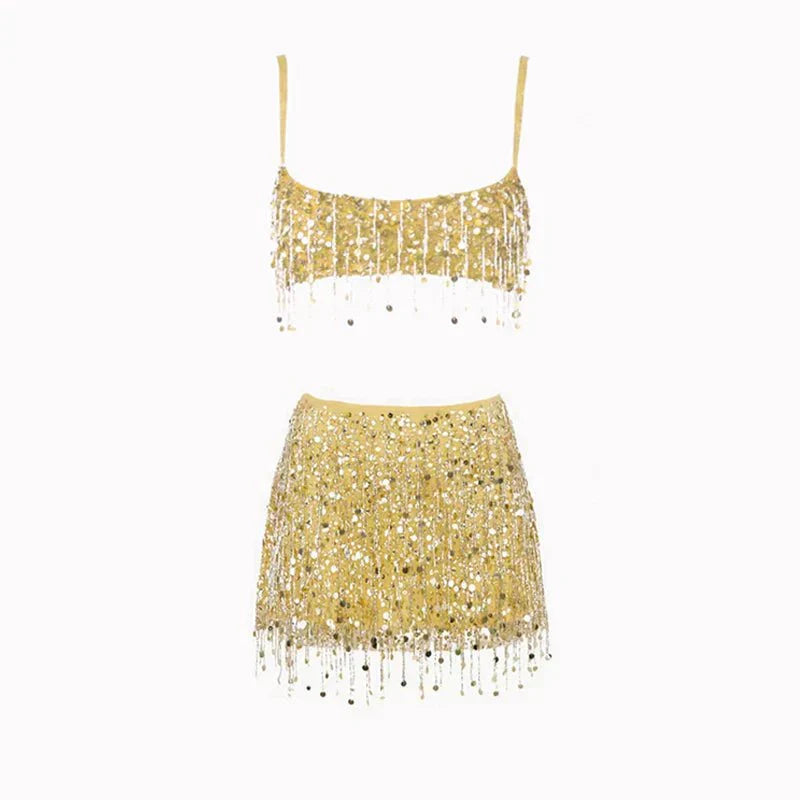 Mera | Beaded Fringe Set