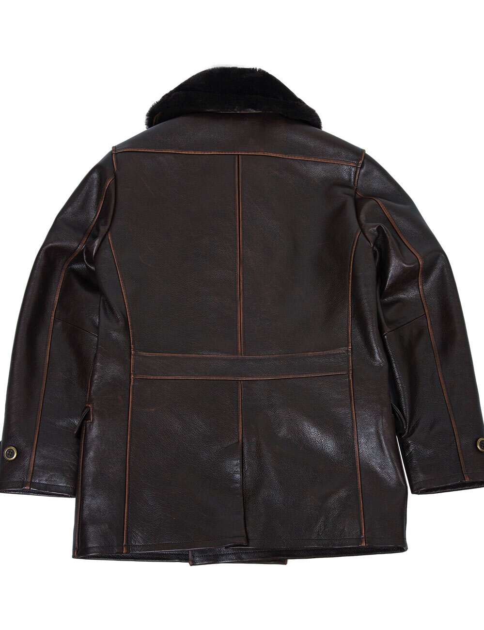 Aron™ | Vintage Leather Winter Peacoat